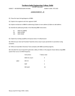 MICROPROCESSORS SYSTEMS - ASSIGNMENT 2