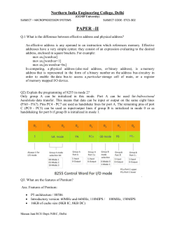 MICROPROCESSOR SYSTEMS-(ETCS-302) - MODEL TEST PAPER