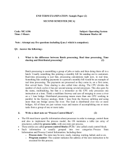 Operating System - Sample Paper 2