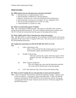 Microprocessor Systems - Model Test Paper