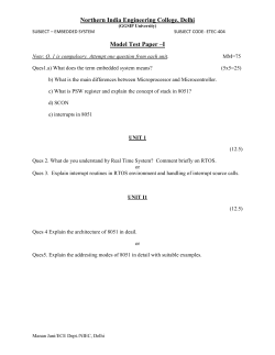 EMBEDDED SYSTEMS (ETEC-404) - EMBEDDED SYSTEMS -MODEL TEST PAPER