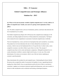 Global Competitiveness and Strategic Alliances MS - GCSA (MS 244) Solution Set June 2013