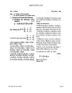 EMFT - MODEL TEST PAPER