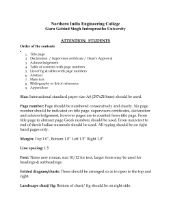 Project Report Format for IT Students - Project Report Format for IT Students