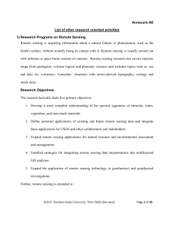 List of other research oriented activities