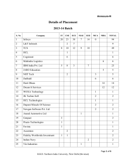Details of Placement
