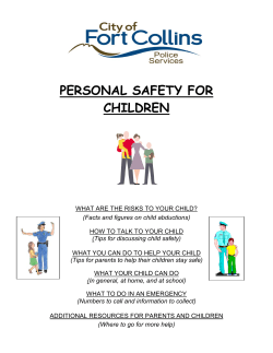Child Safety Tips (pdf)
