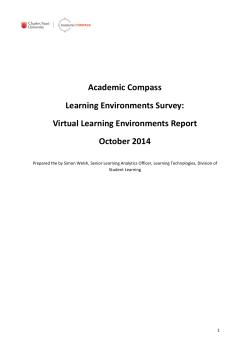 2014 Academic Compass Virtual Learning Environments Survey Report