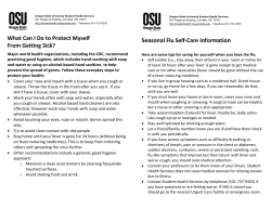 Seasonal Flu Self-Care Information
