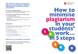Minimise Plagiarism in Student Work in 5 steps