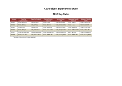 SES Key Dates 2016