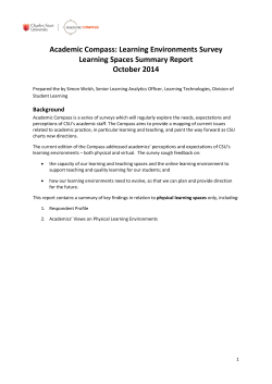 Learning Environments (physical spaces) Survey