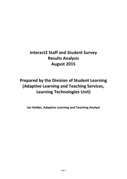 Blackboard features and tools in Interact2 Survey