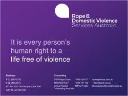 It is Every Person's Human Right to a Life Free from Violence