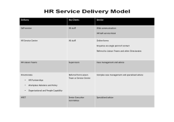 Service Delivery Model