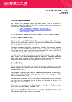 CSU DOHC Privacy Policy