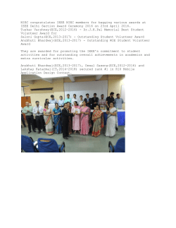 NIEC congratulates IEEE NIEC members for bagging various awards at IEEE Delhi Section Award Ceremony 2016 on 23rd April 2016