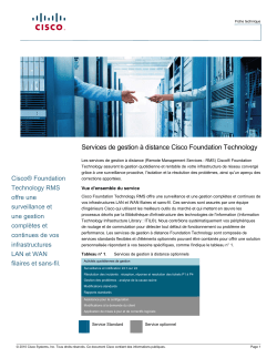 Fiche technique des services de gestion distance Cisco Foundation Technology