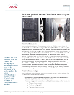 Fiche technique du service de gestion distance de la mise en r seau et de la virtualisation du serveur