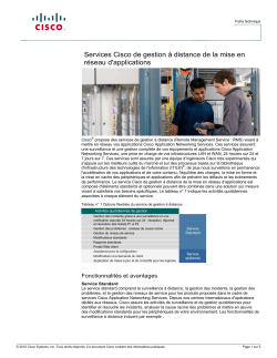 Fiche technique des services de gestion distance de la mise en r seau d applications