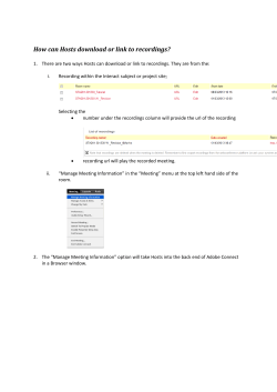 How can Hosts download or link to recordings?
