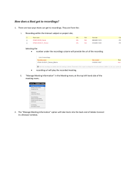 How do Hosts get to recordings?