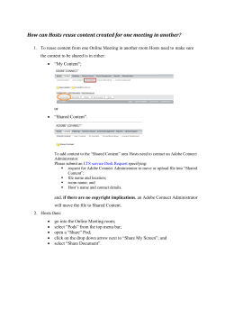 How can Hosts reuse content created for one meeting in another?