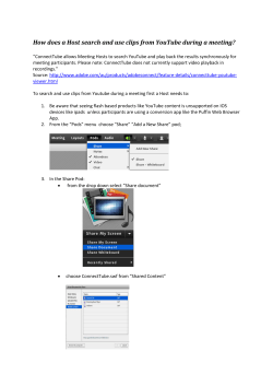 How Does Host Use Youtube In Meeting?