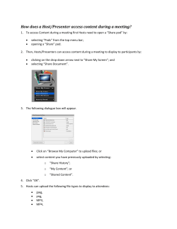 How do Hosts access content during a meeting?