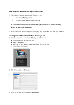 How can Hosts add content before a session?