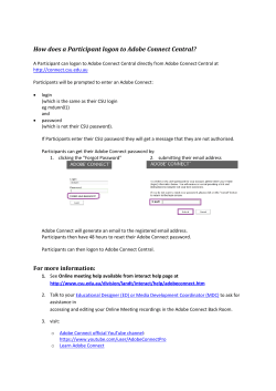 How Does a Participant Logon To Adobe Connect Central?