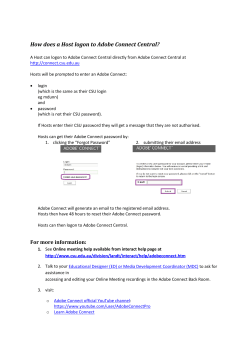 How Does a Host Logon To Adobe Connect Central?