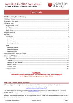 User Guide for CSCS Supervisors