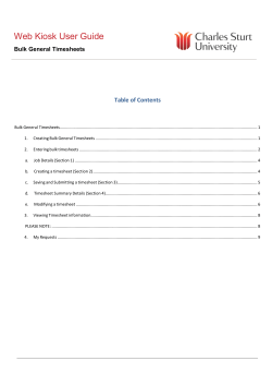 Submitting Casual General Bulk Timesheets