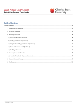 Submitting Casual General Timesheets