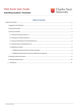 Submitting Casual Academic Timesheets