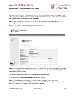 Applying for Long Service Leave
