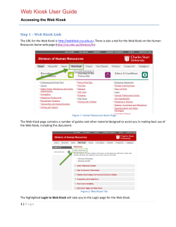 Accessing the Web Kiosk