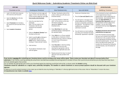 Submitting Casual Academic Timesheets