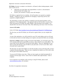 EO Online Registration Instructions