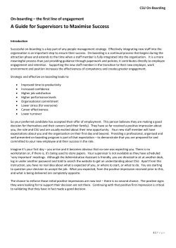induction arrangements for the University's academic staff