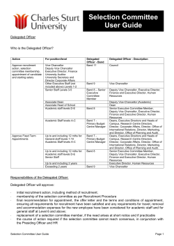 Selection Committee - User Guide