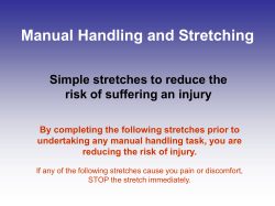 Stretches for Manual Handling