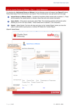 Guide to Adding an Involved Person or Injured Person to an Incident