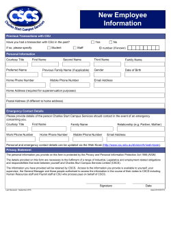 New Employee Information