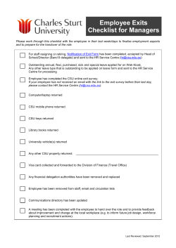 Resigning Retiring: Checklist for Managers