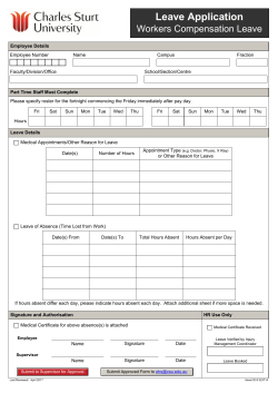 Leave - Workers Compensation