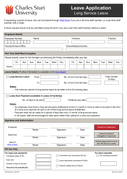 Leave - Long Service