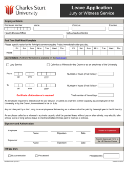 Leave - Jury and Witness