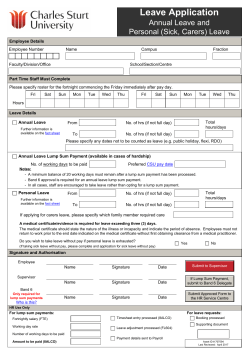 Leave - Annual